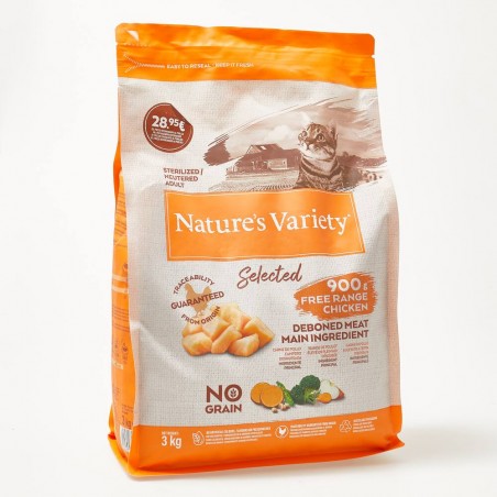 PIENSO GATO NATURE'S VARIETY ESTERILIZADO POLLO 3KG