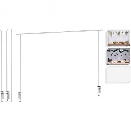 BARRA EXTENSIBLE PARA MESA BLANCO DECO 135/250