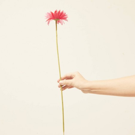 GERBERA ROSA ARTIFICIAL 50 CM TALLO