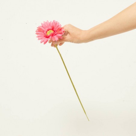 GERBERA ROSA ARTIFICIAL 50 CM TALLO