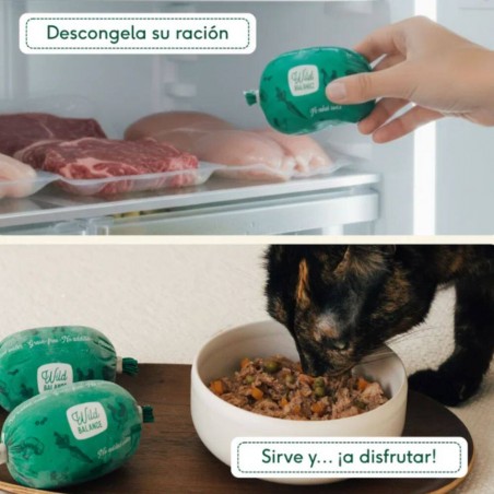 COMIDA COCINADA DE SALMÓN Y TERNERA PARA GATO