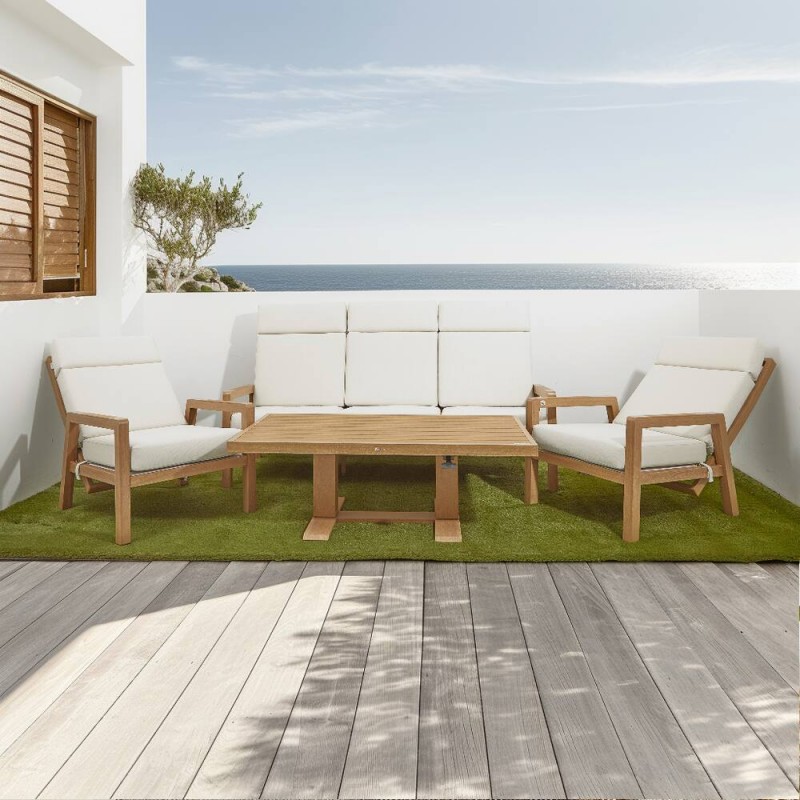 COMEDOR LANMI ALUMINIO SIMIL MADERA