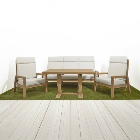COMEDOR LANMI ALUMINIO SIMIL MADERA