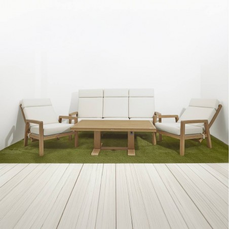 COMEDOR LANMI ALUMINIO SIMIL MADERA