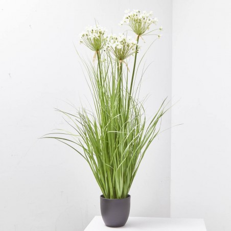 ALLIUM BLANCO ARTIFICIAL EN MACETA H110XD35CM