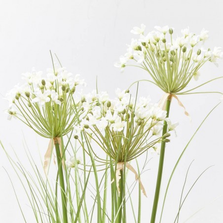 ALLIUM BLANCO ARTIFICIAL EN MACETA H110XD35CM
