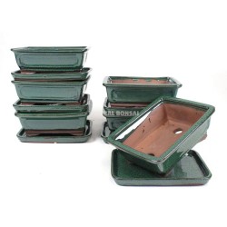 TIESTO RECTANGULAR CON PLATO VERDE