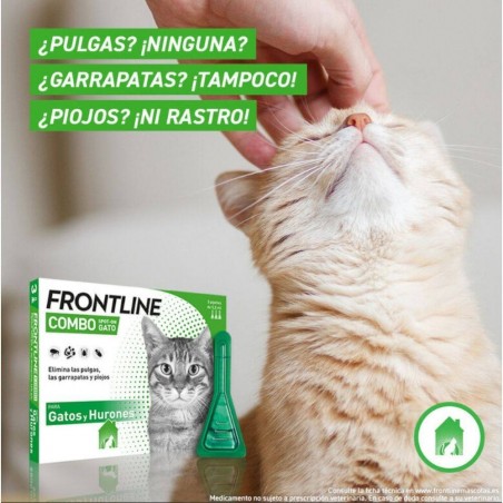 FRONTLINE SPOT COMBO PIPETAS ANTIPARASITARIAS PARA GATOS 3 PIPETAS