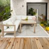 COMEDOR CORNER PAPAGAYO ALUMINIO SIMIL MADERA