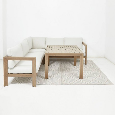 COMEDOR CORNER PAPAGAYO ALUMINIO SIMIL MADERA