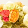 BOUQUET ARTIFICIAL RANÚNCULOS NARANJA- L22XD19CM