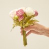 BOUQUET ARTIFICIAL RANÚNCULOS ROSA - L22XD19CM