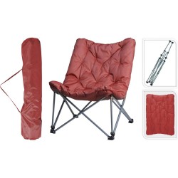 SILLA PLEGABLE CON FUNDA ROJA