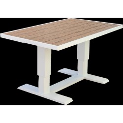MESA ELEVABLE LANMI ALUMINIO BLANCO