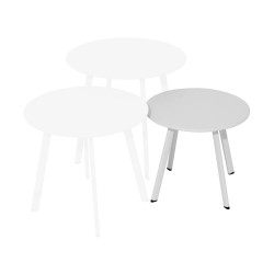 MESA MASSAI ACERO BLANCO 40CM