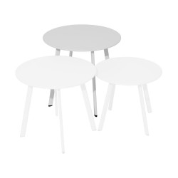 MESA MASSAI ACERO BLANCO 50CM