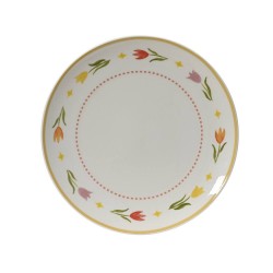 PLATO PORCELANA TULIPANES 26CM