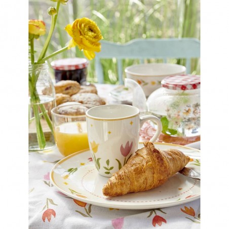 PLATO PORCELANA TULIPANES 26CM