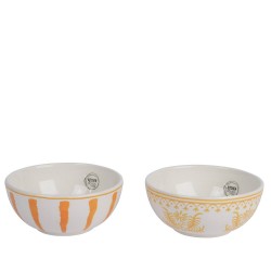 BOL PORCELANA BLANCO/NARANJA