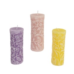 VELA RELIEVE FLORES 6X5.6CM