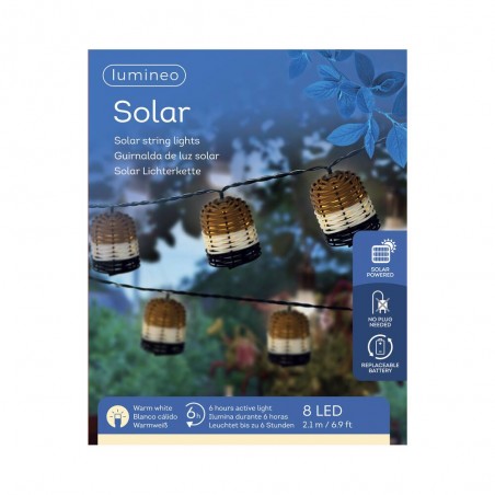 GUIRNALDA SOLAR CON TULIPAS LINEA NEGRA