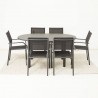 COMEDOR GENES ALUMINIO GRAFITO 7 PIEZAS