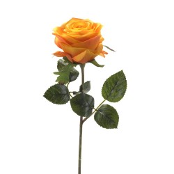 ROSA SIMONE AMARILLO-NARANJA ARTIFICIAL 45CM