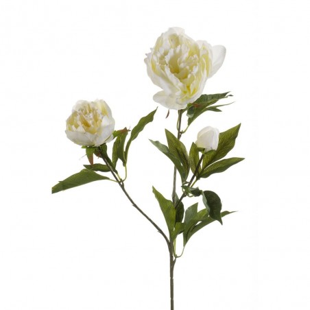 TALLO ARTIFICIAL PEONIA CREMA 3 FLORES 70CM