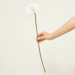 GERBERA BLANCA ARTIFICIAL 63 CM TALLO
