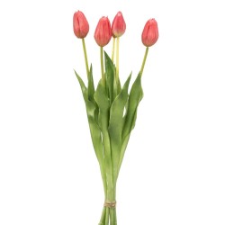 BOUQUET TULIPANES X5 ROSAS 43CM