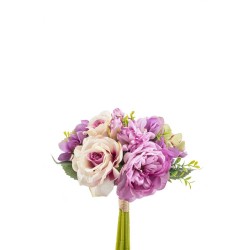 ROSE HYDRANGEA BUNDLE PURPLE 28CM