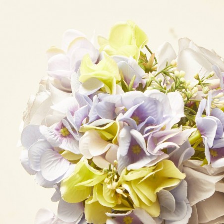HYDRANGEA ROSE BUNDLE PURPLE 32CM