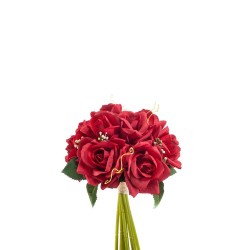 ROSE BUNDLE X9 RED 28CM