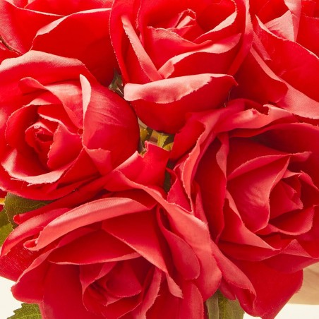ROSE BUNDLE X9 RED 28CM