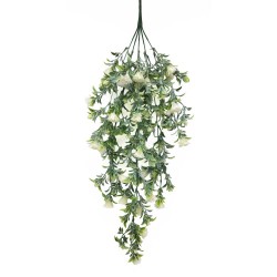 MATA COLGANTE ARTIFICIAL ROSAL MINI BLANCO 75CM