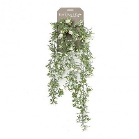 MATA COLGANTE ARTIFICIAL ROSAL MINI BLANCO 75CM