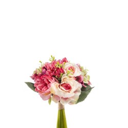 ROSE HYDRANGEA BUNDLE ROSA 28CM