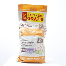 PIENSO PERRO NATURE'S VARIETY ADULTO MEDIANO NO GRAIN SALMÓN 10KG + 2KG