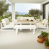 COMEDOR BAKU ALUMINIO BLANCO 5 PIEZAS