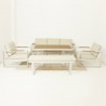 COMEDOR BAKU ALUMINIO BLANCO 5 PIEZAS