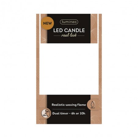 VELA LED EFECTO LLAMA 10.5X7.5CM COLOR BURDEOS