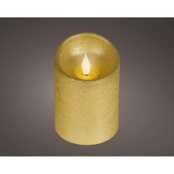 VELA LED EFECTO LLAMA 10.5X7.5CM COLOR ORO
