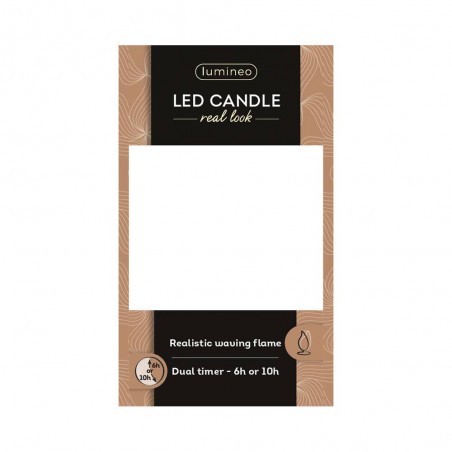 VELA LED EFECTO LLAMA 10.5X7.5CM COLOR ORO