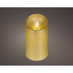 VELA LED EFECTO LLAMA 13.5C7.5CM COLOR ORO
