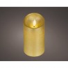VELA LED EFECTO LLAMA 13.5C7.5CM COLOR ORO