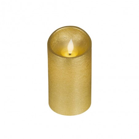 VELA LED EFECTO LLAMA 13.5C7.5CM COLOR ORO