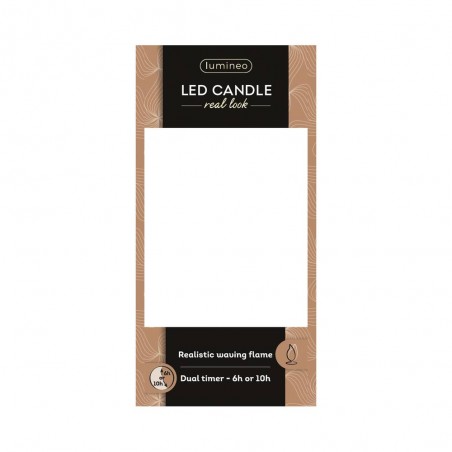 VELA LED EFECTO LLAMA 13.5C7.5CM COLOR ORO