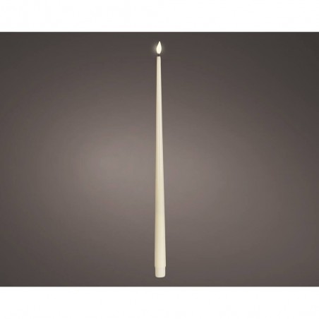 VELA LED EFECTO LLAMA 42.5X2.2CM  COLOR BLANCO