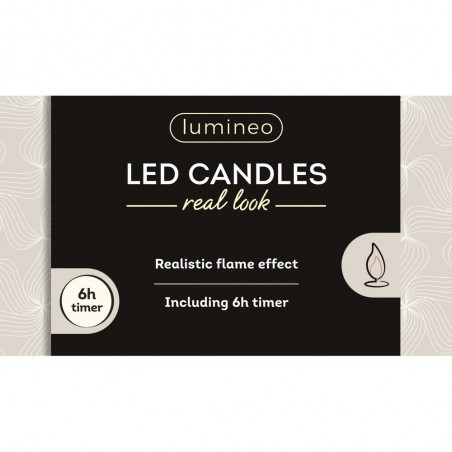 VELA LED EFECTO LLAMA 42.5X2.2CM  COLOR BLANCO