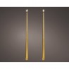 VELA LED EFECTO LLAMA 42.5X2.2CM COLOR DORADO